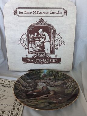 The Edwin M. Knowles China Co. "The Gadwall" Numbered Duck Collector's Plate